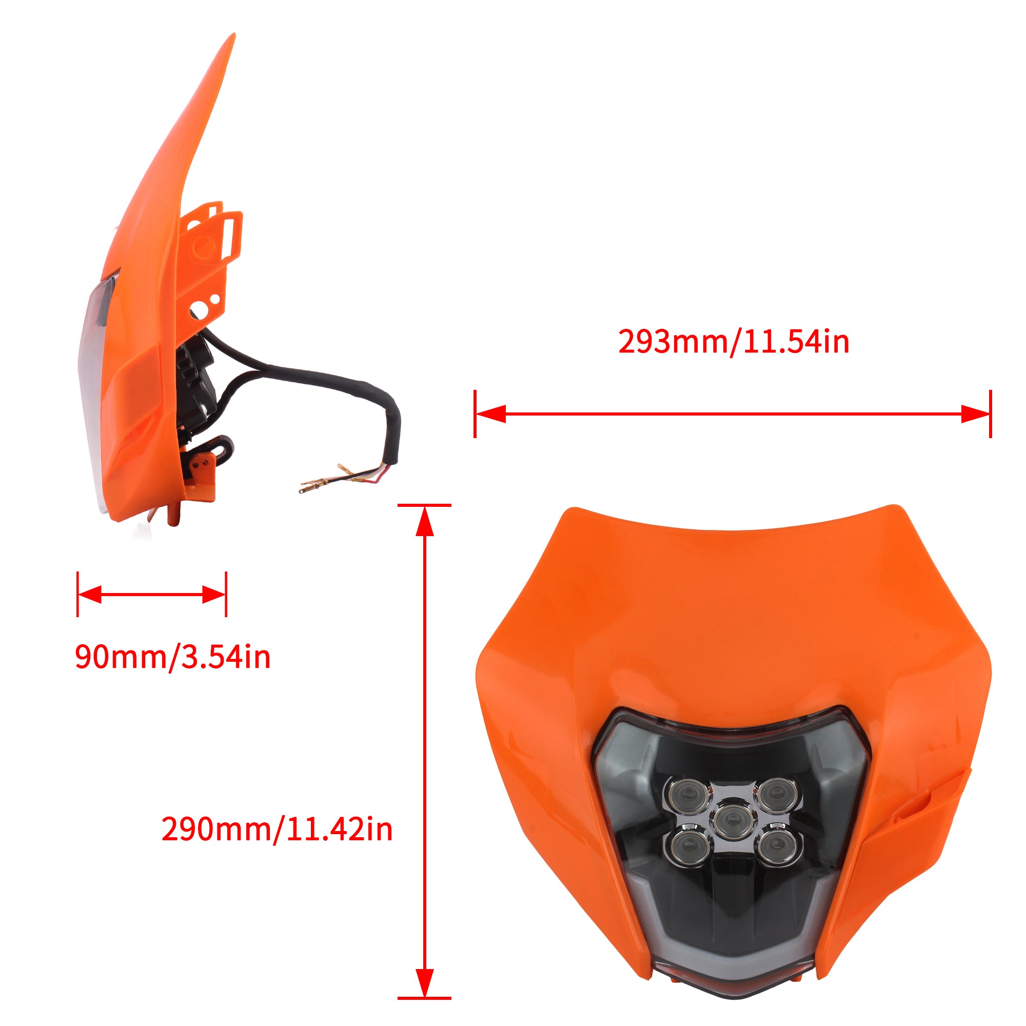 Enduro Motorcycle Headlight Led for KTM EXC Accessories 2008-2016 XC SX XCW XCF 125-500 Universal Dirt Bike Motocross Headlamp
