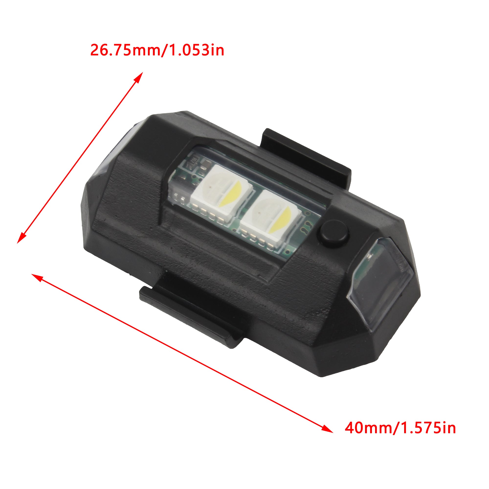 Powermotor Universal Motorbike Mini Flashing Warning Signal Light USB LED Anti-Collision Aircraft Night Drone Strobe Light
