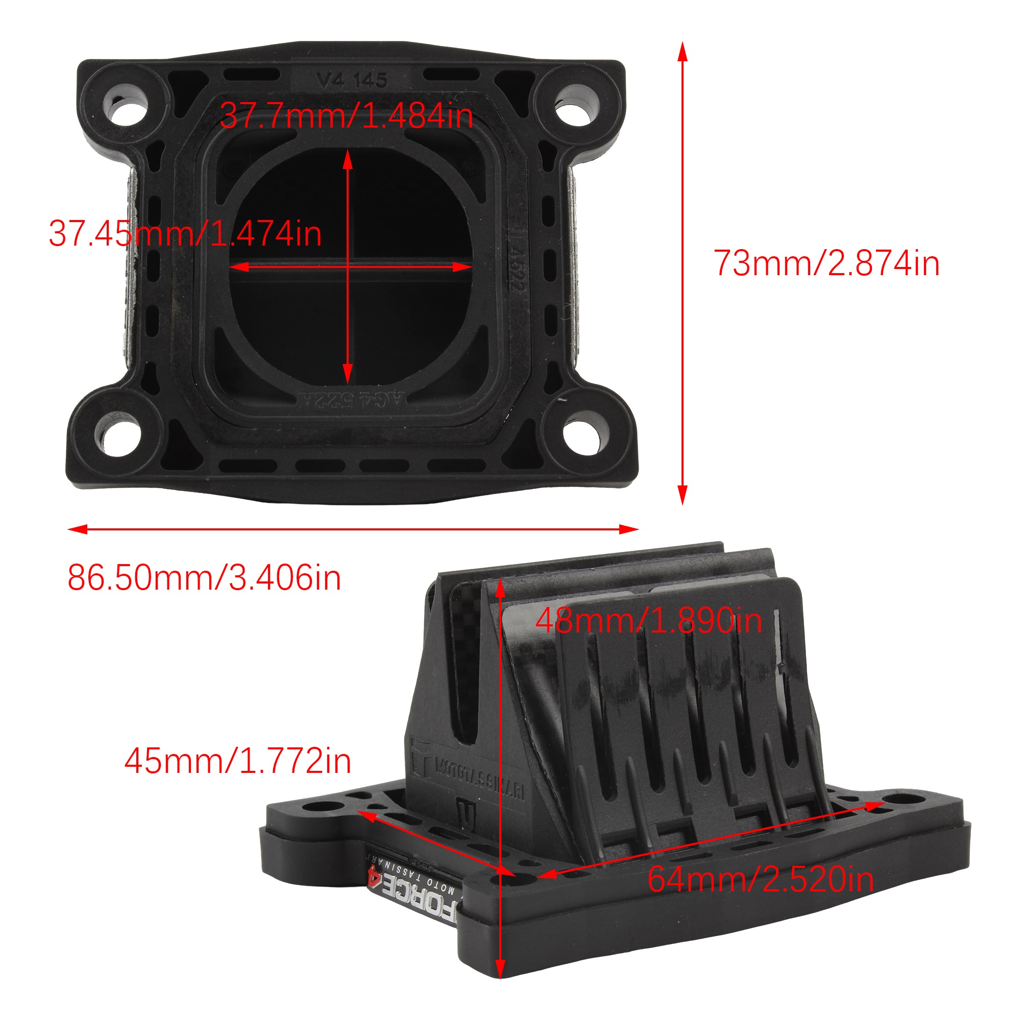 V Force 4 V4145 Reed Valve Kit for Blaster ATV YFS200 1988-2006 Carbon Fiber V-force Valve Kit