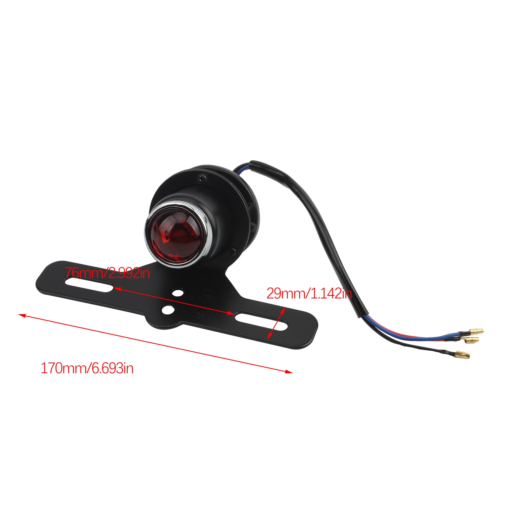 Motorcycle Brake Light Stop Signal Lamp Red for Honda Triumph Harley Yamaha Cafe Racer Retro Motor Bike Universal Free Shipping