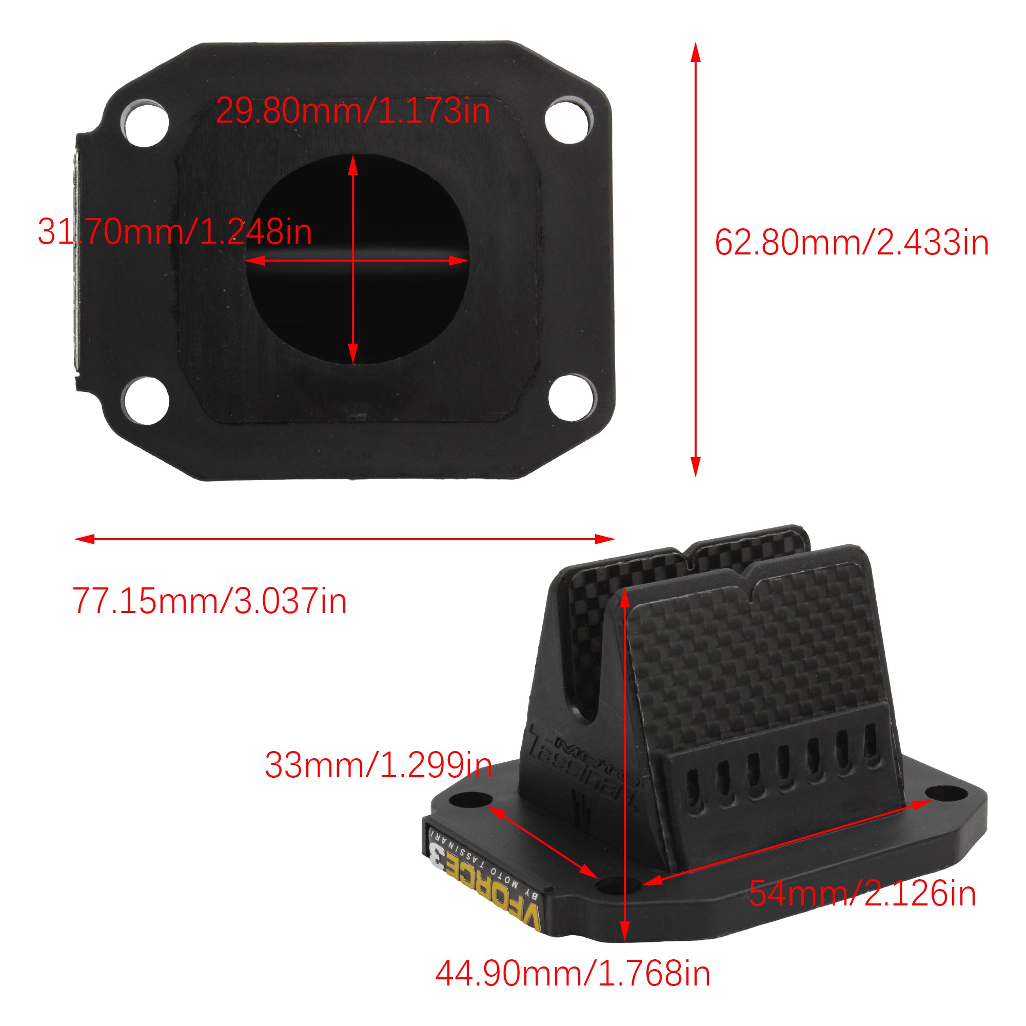 V Force 3 Reed Valve System V-Force V381S for Honda CR85/80RB LS DASH Expert 03-07 Carbon Fiber Intake Reed Valve