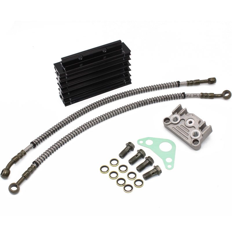 Volvo Radiators CNC Oil Cooler Radiator Aluminium Kit Cover Cooling Adapter Engine Cylinder Universal Motorcycle Oil Radiator