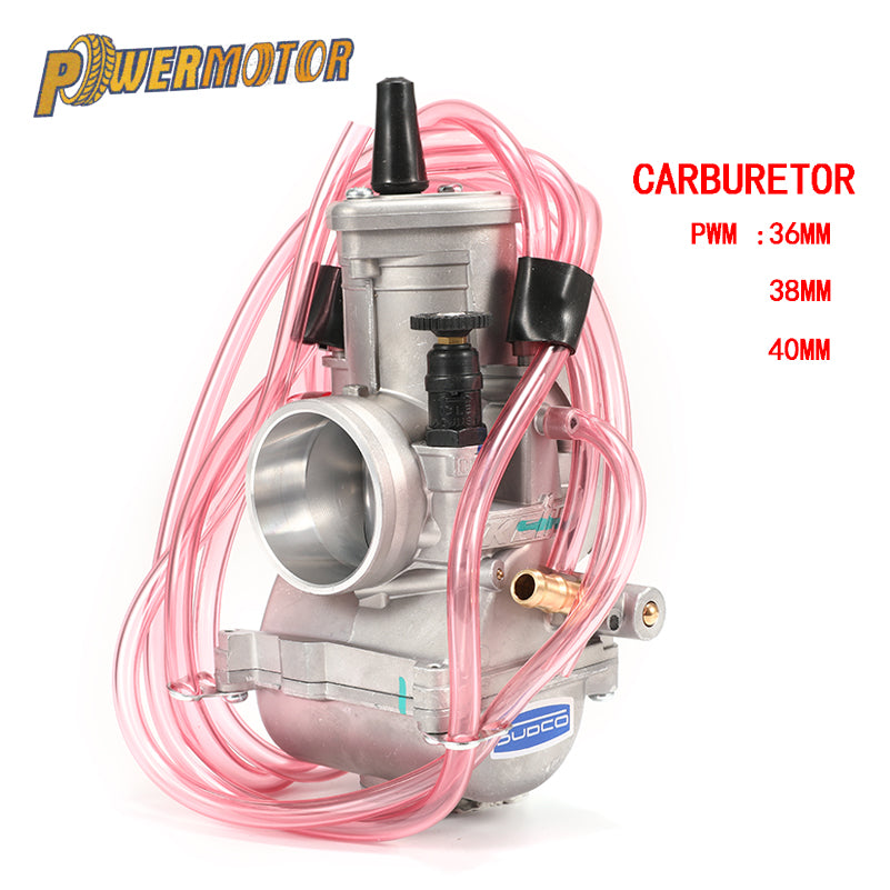 Carburetor Carb PWM 36 38 40mm for 125cc 250cc 2T 4T Racing Motorcycle Carburetor Scooter ATV Power Dirt Bike Carburetors Silver