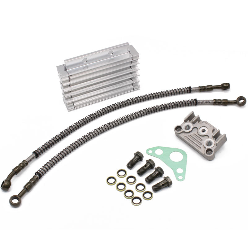 Volvo Radiators CNC Oil Cooler Radiator Aluminium Kit Cover Cooling Adapter Engine Cylinder Universal Motorcycle Oil Radiator