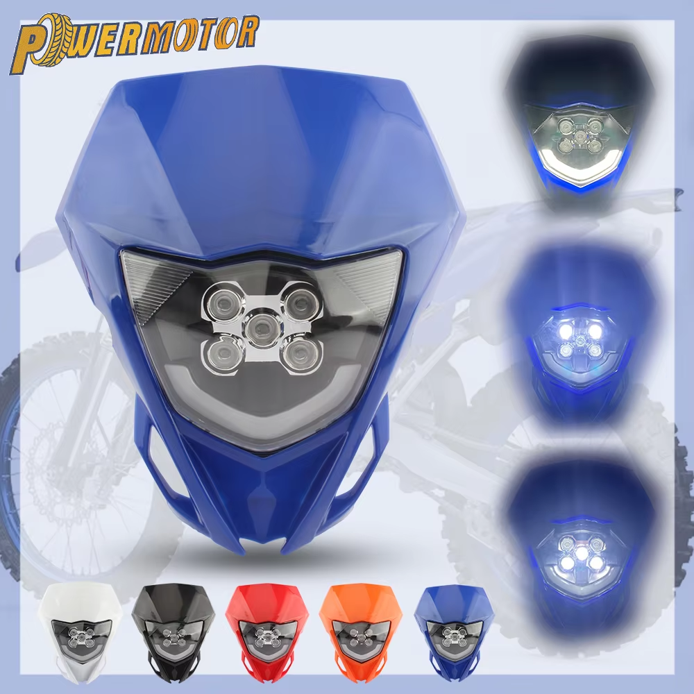 Cross Headlight Plate Motorcycle Headlights LED for Yamaha WR YZ 250F 250R 450F TTR WR FX MX Dirt Bike Enduro Motocross Fairing