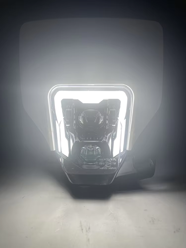 Headlight FE 350 TE 250 TC FC 450 701 MX Enduro Headlights Led 2014 to 2023 12V 78W Cafe Racer Dirt Bike Drop Ship
