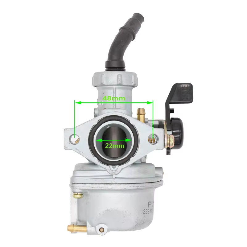 Motorcycle Carburetor Engine PZ22 22mm Carburetor Silver CE Alloy 2 Stroke Carburetor