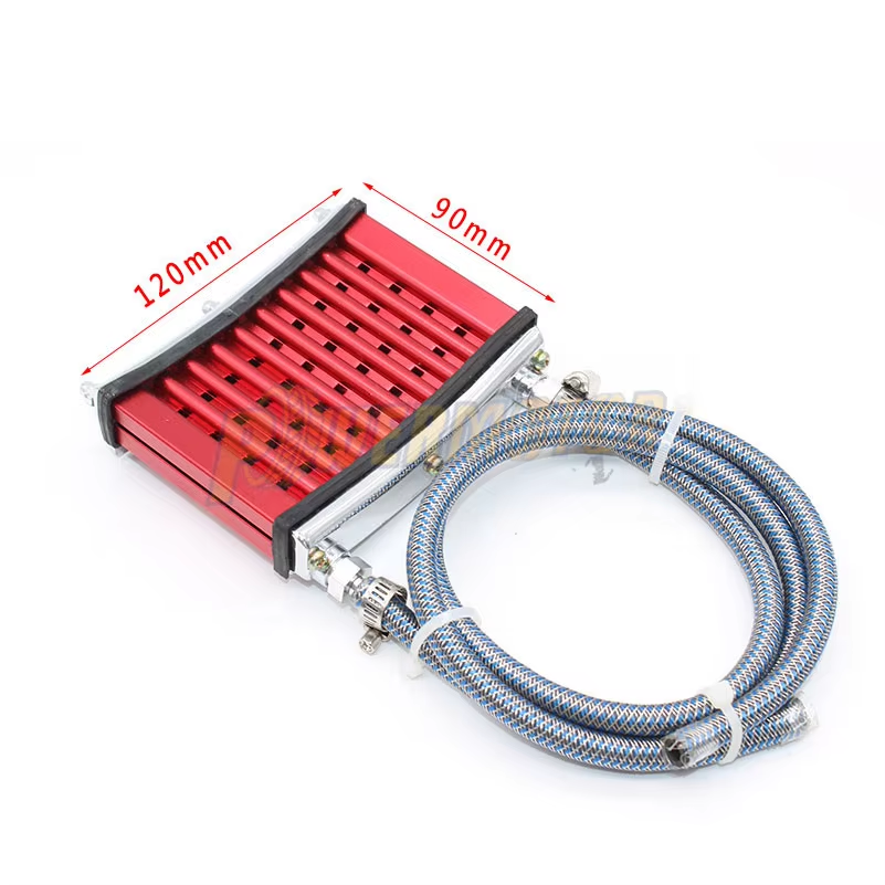 Aluminum Engine Motorcycle Oil Radiator Motorcycle Oil Cooling Radiator Set for 50~150cc ATV Oil Cooling System