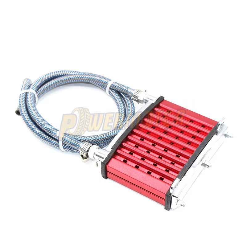 Aluminum Engine Motorcycle Oil Radiator Motorcycle Oil Cooling Radiator Set for 50~150cc ATV Oil Cooling System