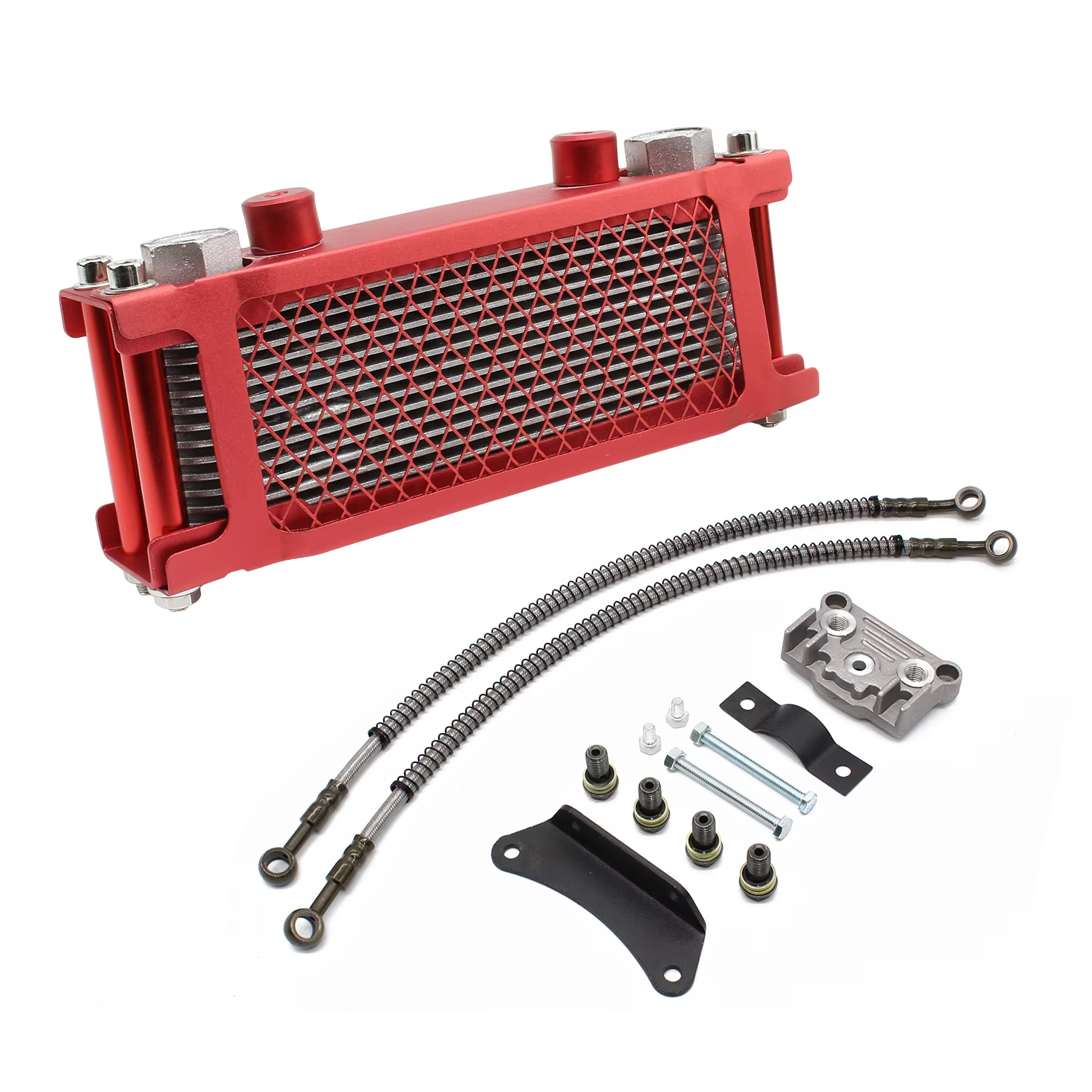 Motorcycle Oil Cooling Cooler Radiator Set for 140cc 125cc Horizontal Engine Dirt Pit Monkey Bike ATV Chinese Made