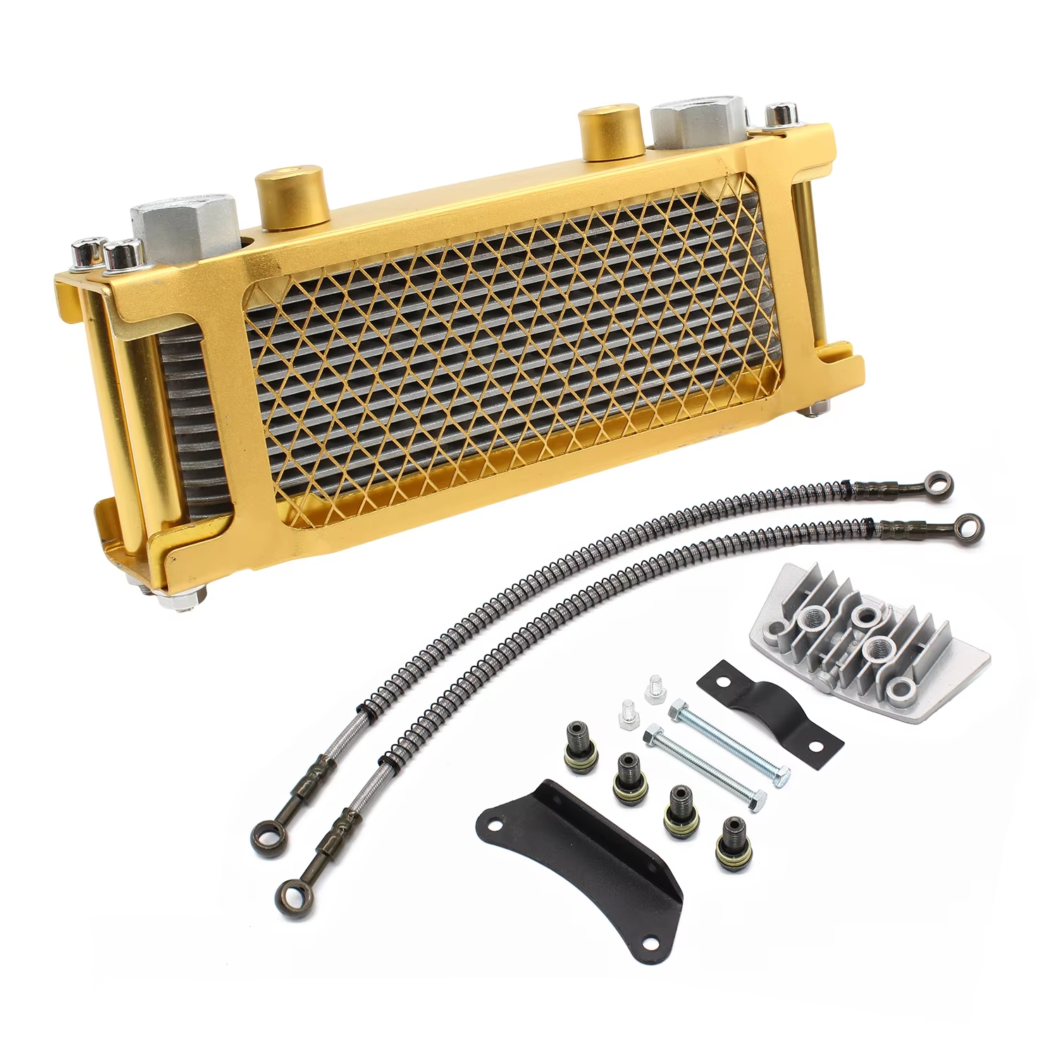 Motorcycle Oil Cooling Cooler Radiator Set for 140cc 125cc Horizontal Engine Dirt Pit Monkey Bike ATV Chinese Made