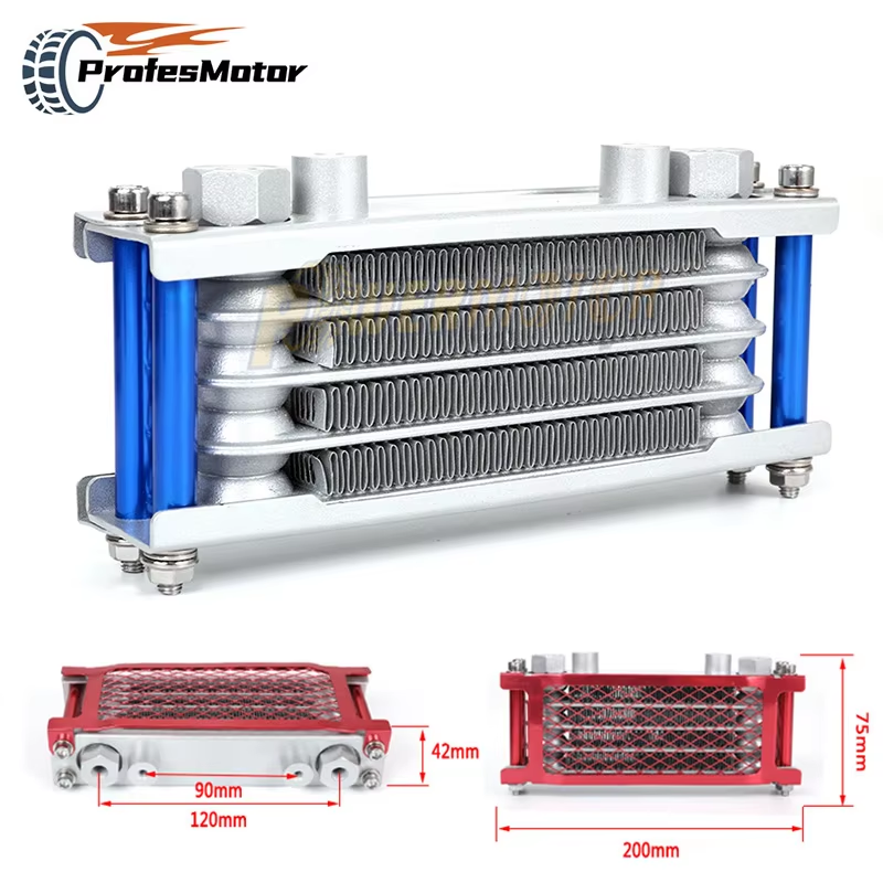 Motorcycle Radiator Oil Cooler Cooling Motorcycle Oil Cooler for 110cc 125CC 140cc ATV Dirt Bike Pit Bike Monkey Bike ATV Quad