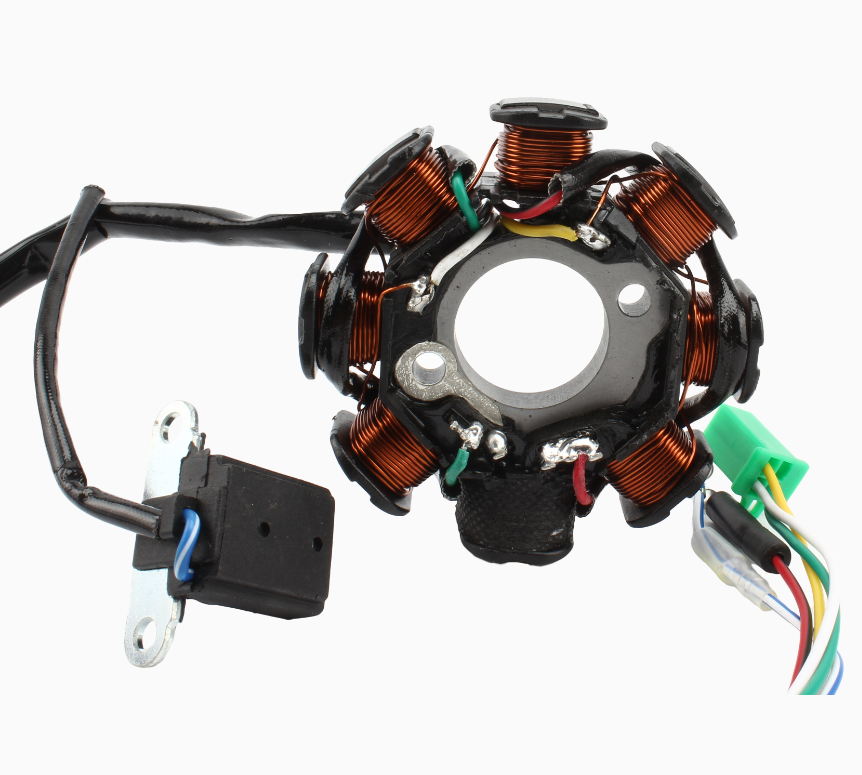 Motorcycle Engine Stator Coils GY6-8 Poles Stator Coils Fit for GY6 125cc-200cc Motorcycle Engines Stator Coils Engines CQ-111