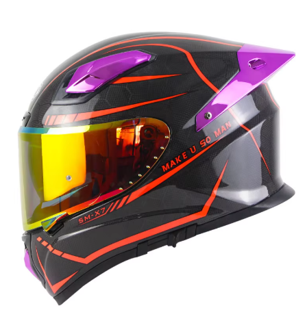 PowerMotor X8 Carbon Fiber Motorcycle Helmet Men's and Women's Full Helmet Full Covered Personalized Motorcycle Helmet Full-face