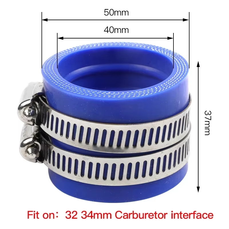PowerMotor Motorcycle Carburetor Rubber Adapter Inlet Intake Pipe Carburador for Mikuni PWK Koso OKO ATV Pit Dirt Bike