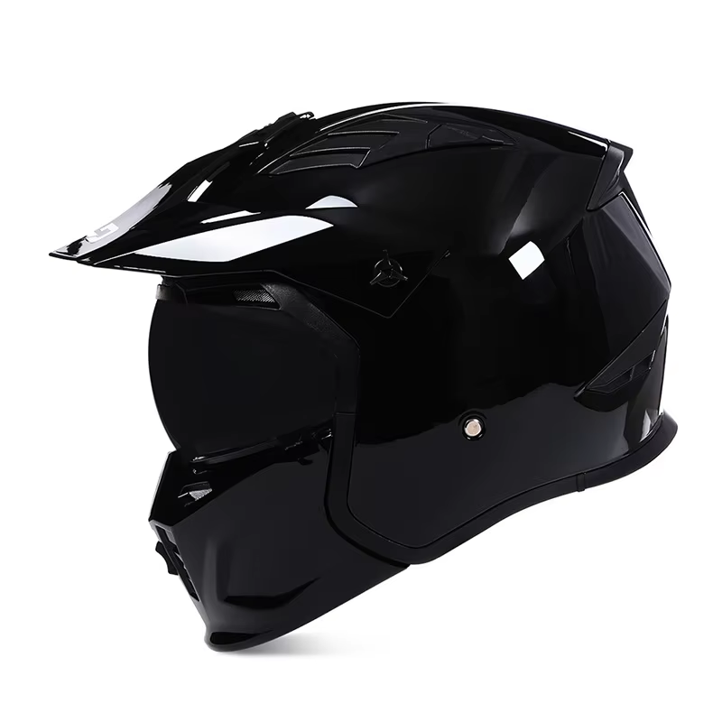 Motorcycle Helmet Full- Face Adult Detachable Combination Helmet for All Seasons