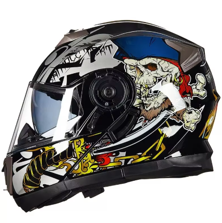 Motorcycle Helmet Helmet Helmet Riding in Winter, Full Face, Warm Personality and Anti-fog Helmet