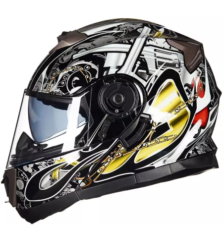 Motorcycle Helmet Helmet Helmet Riding in Winter, Full Face, Warm Personality and Anti-fog Helmet