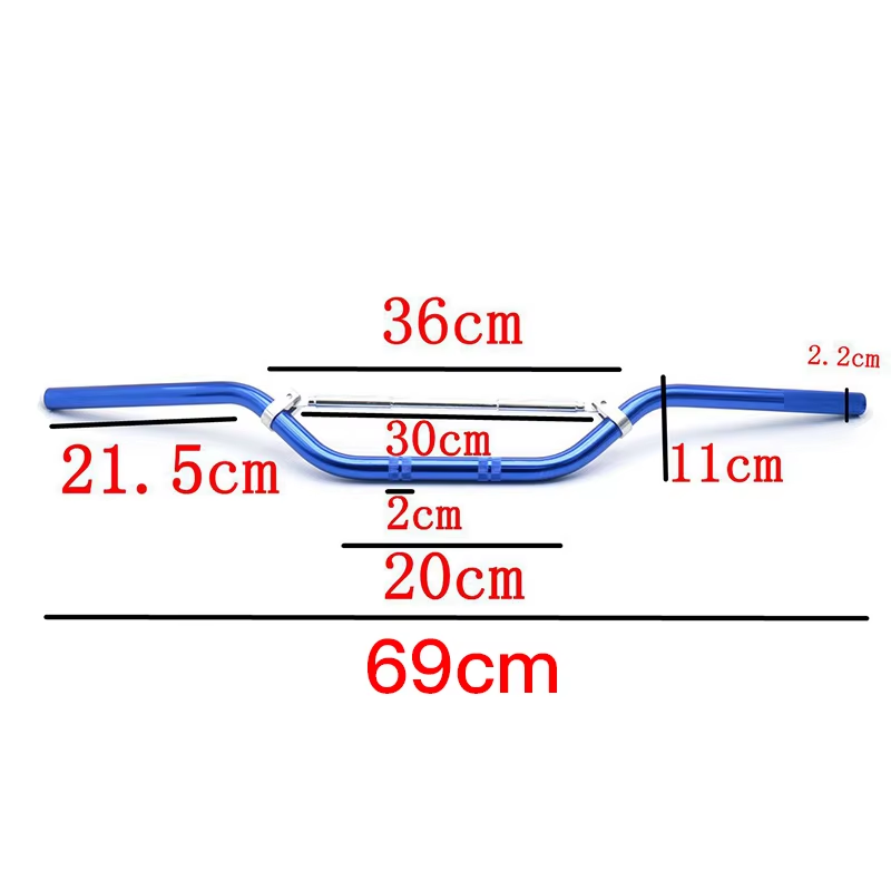 22mm 7/8'' Motorcycle Handlebar Motorbike Aluminum Alloy Handlebars for 50cc 70cc 110cc 125cc 140cc Dirt Pit Bike ATV Scooter