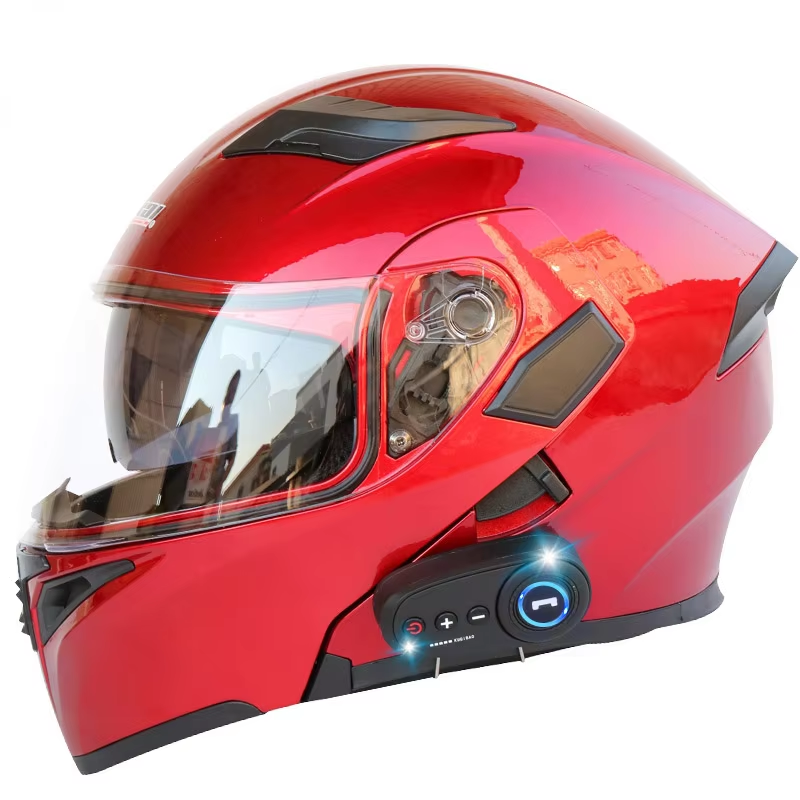 Electric Motorcycle Bluetooth Helmet Dual Lens Revealed Full-face Helmet Motorcycle Helmet With FM