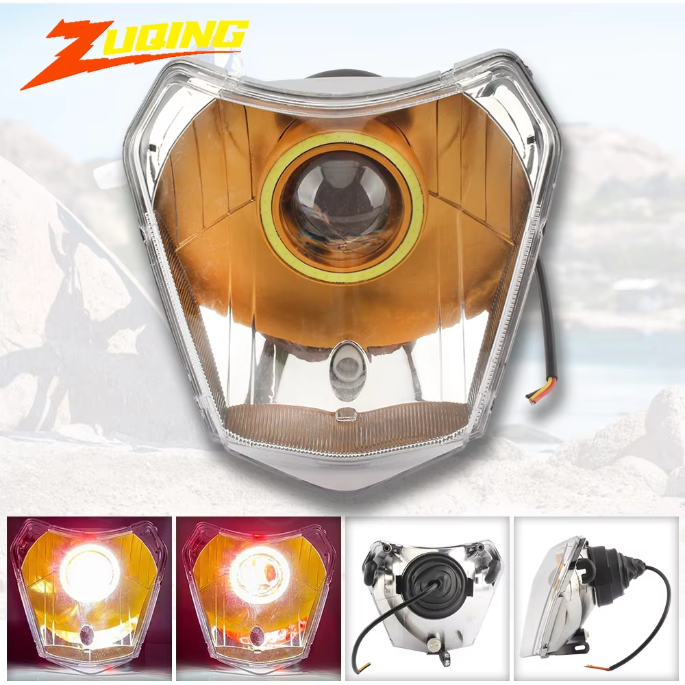 Motorcycle LED Headlight Wick for KTM EXC SX XCW SMR 250 300 450 Universal Enduro Motocross Dirt Pit Bike Headlamp Accessories