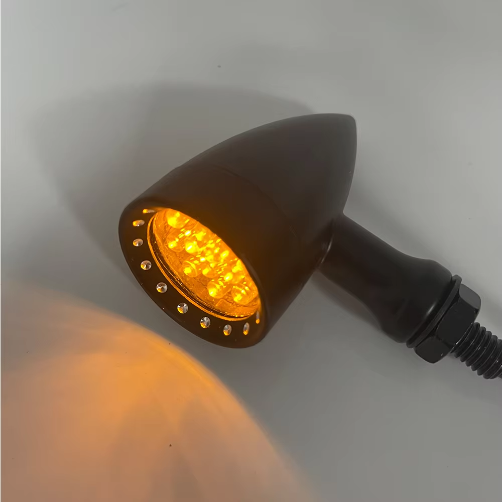 Mini Flashing Motorcycle Rear Light Zinc Alloy Turn Signals for Gy6 Universal Moto Accessories Wholesale