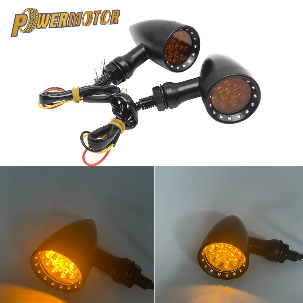 Mini Flashing Motorcycle Rear Light Zinc Alloy Turn Signals for Gy6 Universal Moto Accessories Wholesale