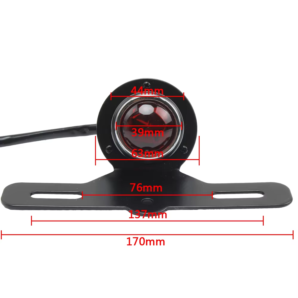 Motorcycle Brake Light Stop Signal Lamp Red for Honda Triumph Harley Yamaha Cafe Racer Retro Motor Bike Universal Free Shipping