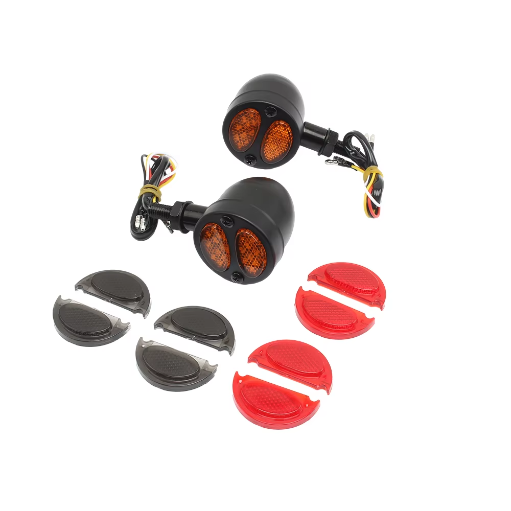 New Motorcycle Turn Signal Blinker Light Indicator Lamp Black Bullet Flash Hard for Suzuki Gn 125 Z400 Motorcycle Turn Signals