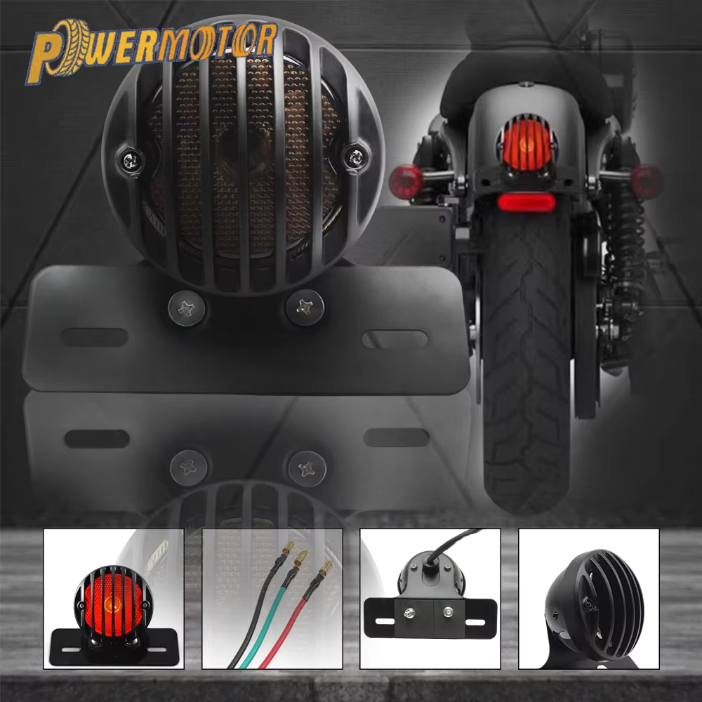 Motorcycle Rear Lights Cafe Racer Parts for Harley Road Glide Xj6 Kawasaki Suzuki Universal 2022 New Moto Accessories
