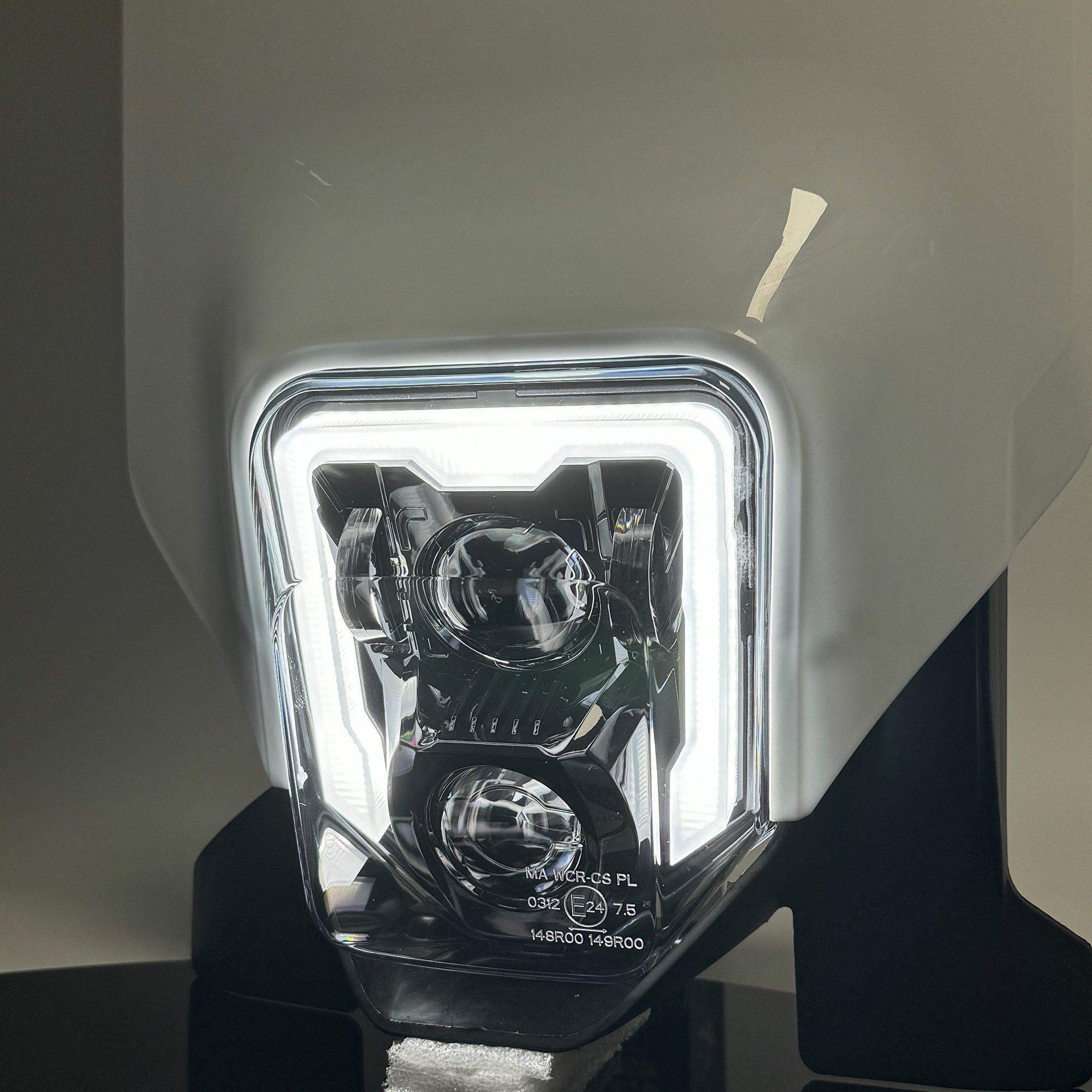 Motocross LED Headlight Wick Enduro Dirt Bike FE FX TE TC 2015-2022 6500K Universal 12V 36W 78W Black Head Lamp
