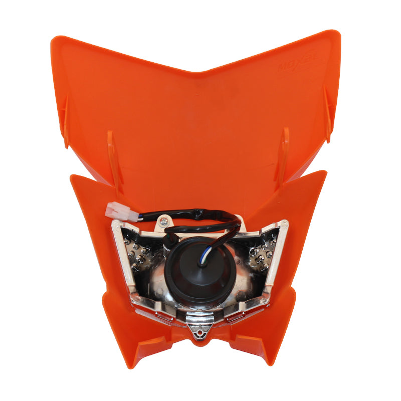 PowerMotor Motorcycle Headlight Headlamp Motorbike Mask Refires 35W 12V 4WD for KLX450 250 Dirt Bikes Motocross HL105 Halogen