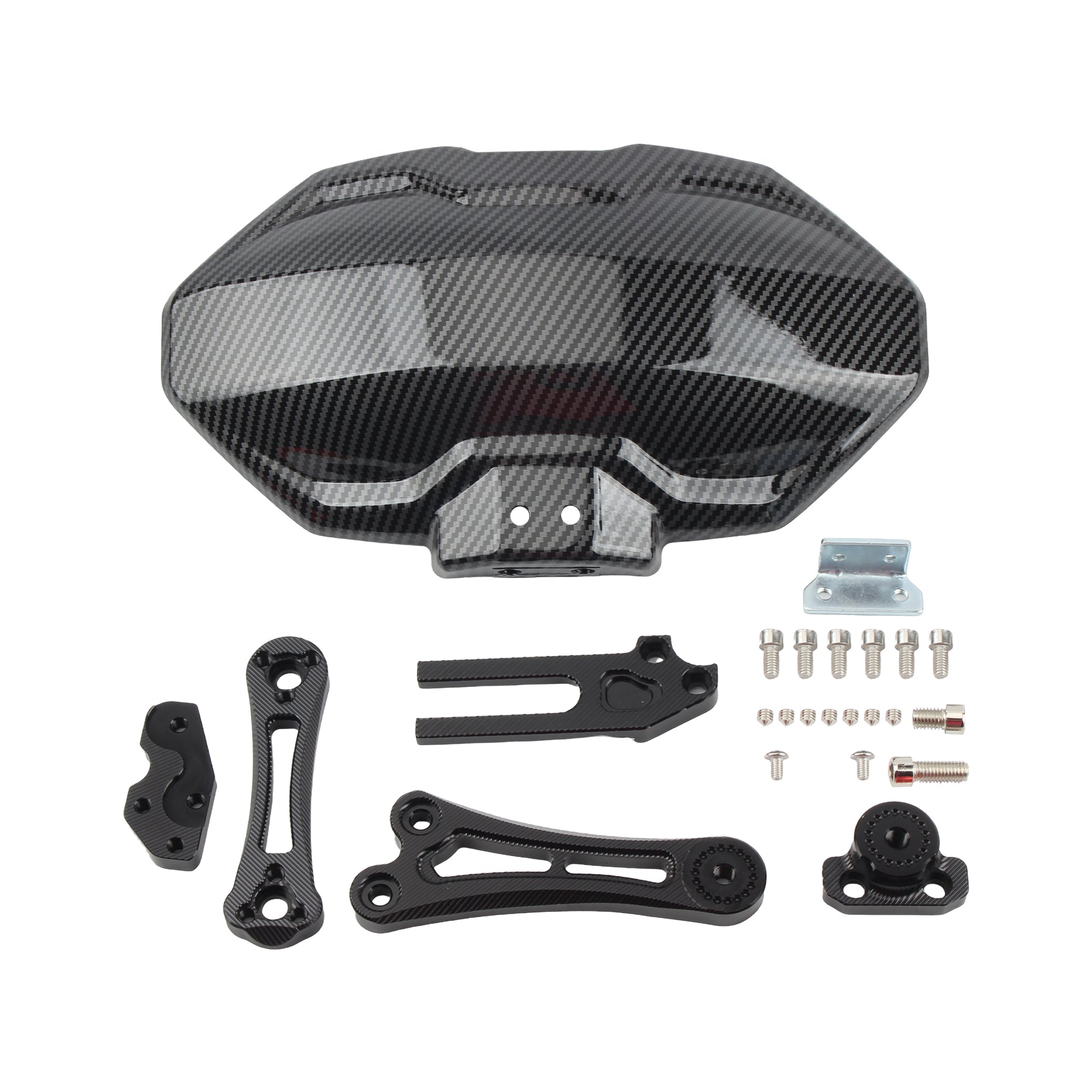 For Universal Motorcycle Imitation Carbon Fiber Adjustable Rear Wheel Fender Mudguard Extend Extender Motocross Accessories