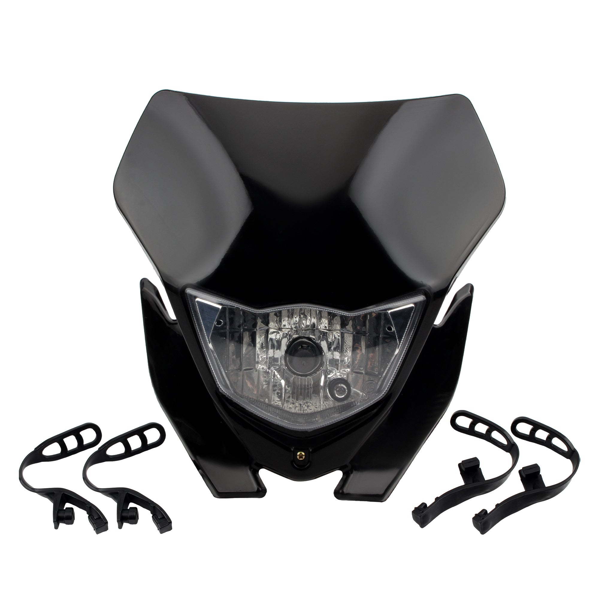Universal Motorcycle Motocross Halogen Headlight Headlamp Plate for Kawasaki KLX 230 250 150 110R 230R Honda CRF 450 Enduro
