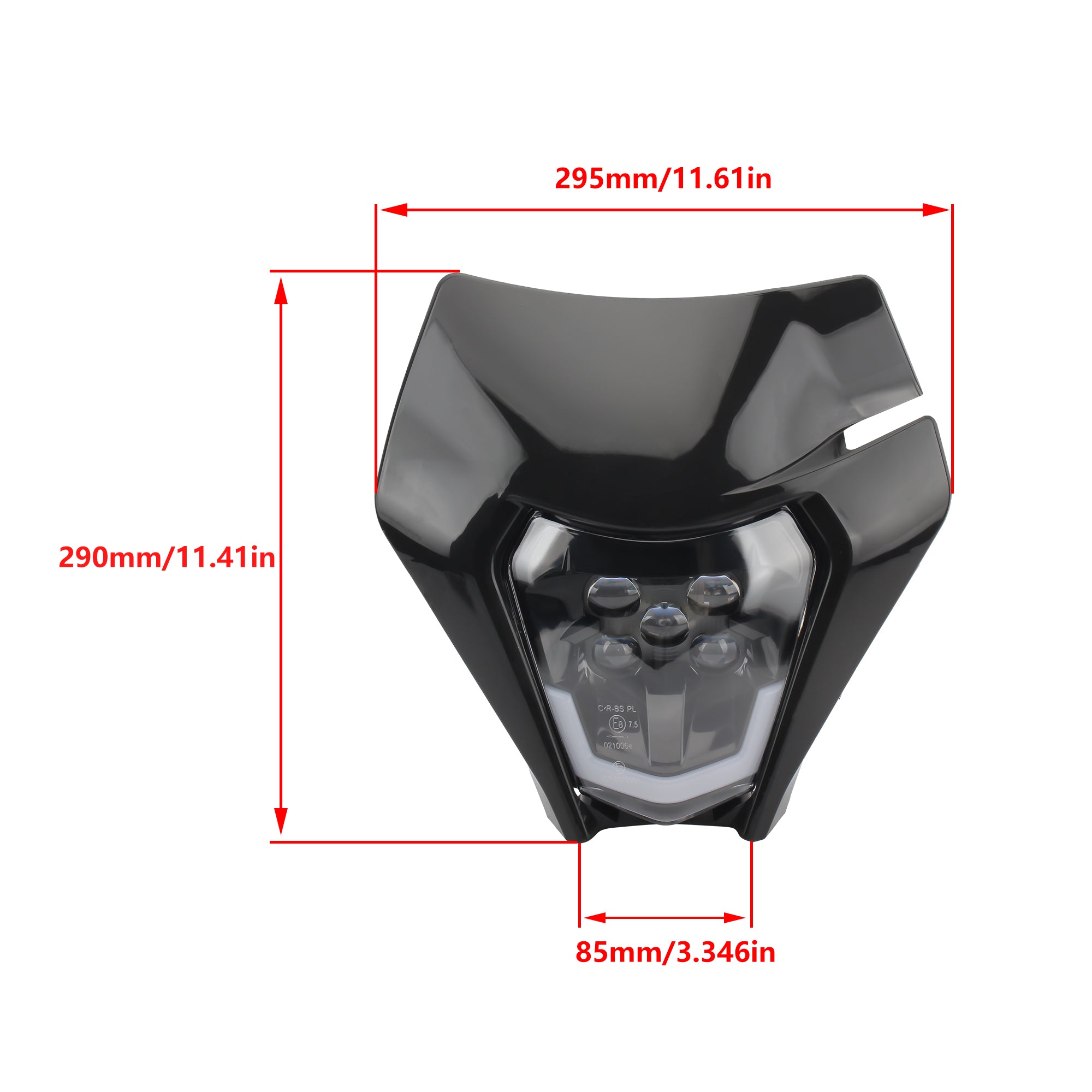For KTM EXC XC SX MX XC 125 250 300 450 Motorcycle Dirt Bike LED Headlight Plate Enduro 2014 2015 2016-2023 Supermoto Headlamp