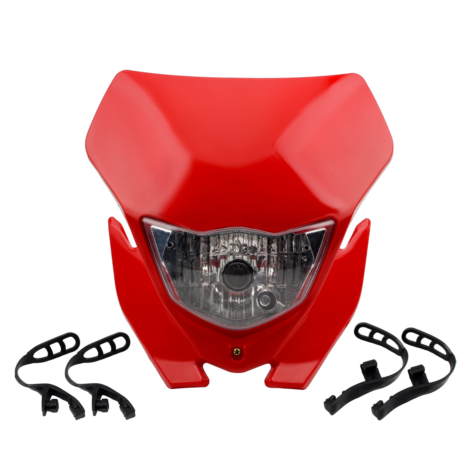 Universal Motorcycle Motocross Halogen Headlight Headlamp Plate for Kawasaki KLX 230 250 150 110R 230R Honda CRF 450 Enduro