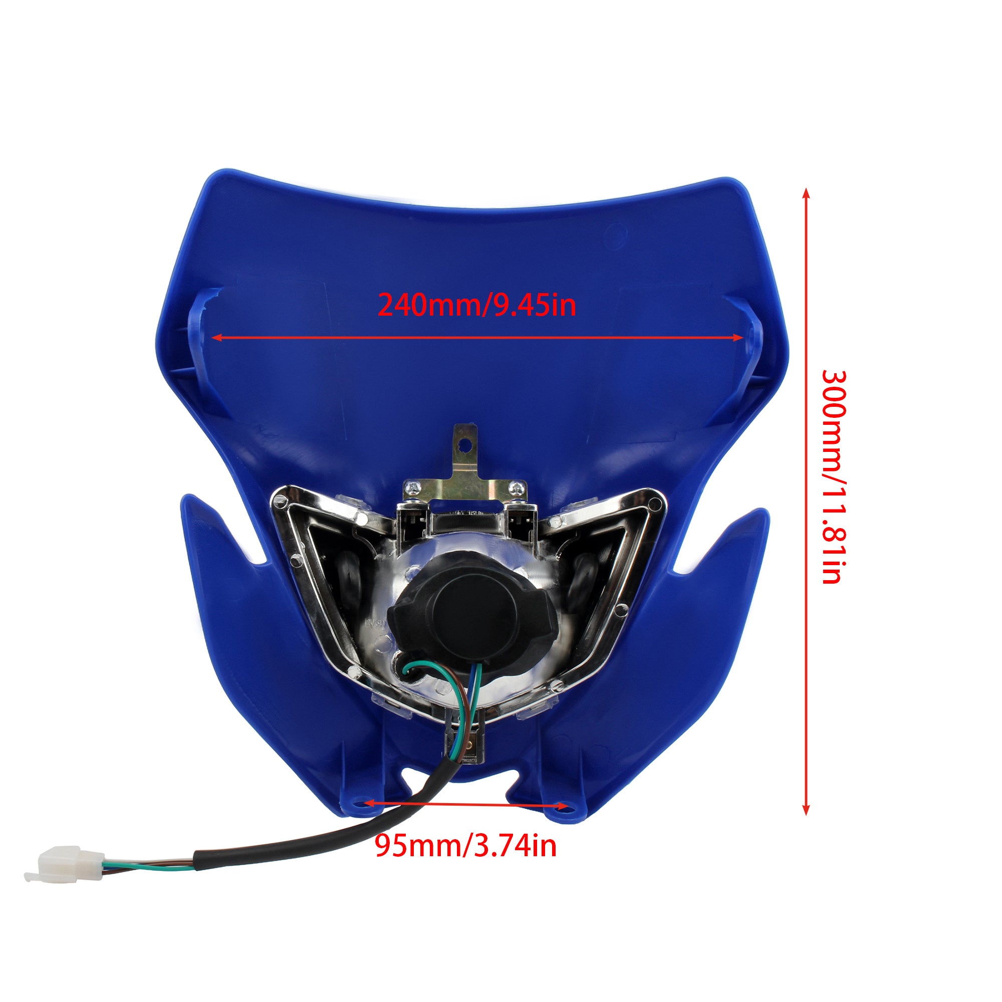 Universal Motorcycle Motocross Halogen Headlight Headlamp Plate for Kawasaki KLX 230 250 150 110R 230R Honda CRF 450 Enduro