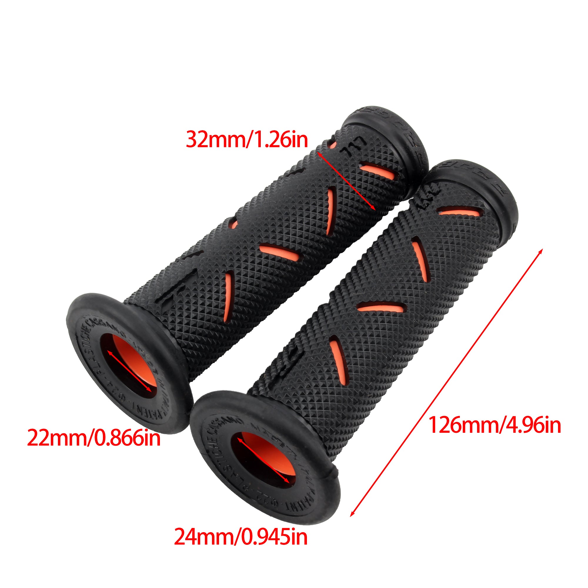 Motorcycle Non-Slip Handlebar 22MM 7/8 Universal Motorbike Grips Rubber Moto Handles Parts for Honda Suzuki Ducati Benelli