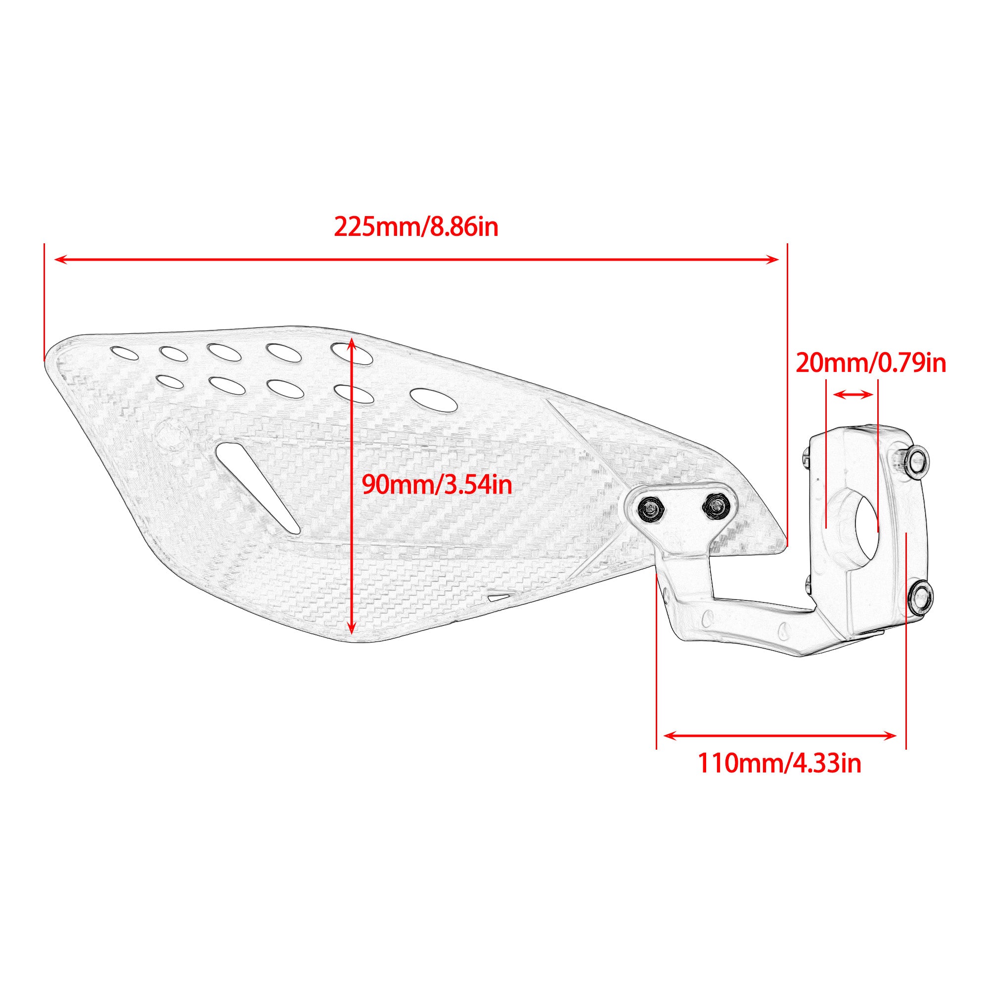 Motocross Hand Guards Enduro Protectors Universal 7/8'' 22mm Handguards Dirt Bike Motorcycle Hand Guards for KTM HONDA YAMAHA