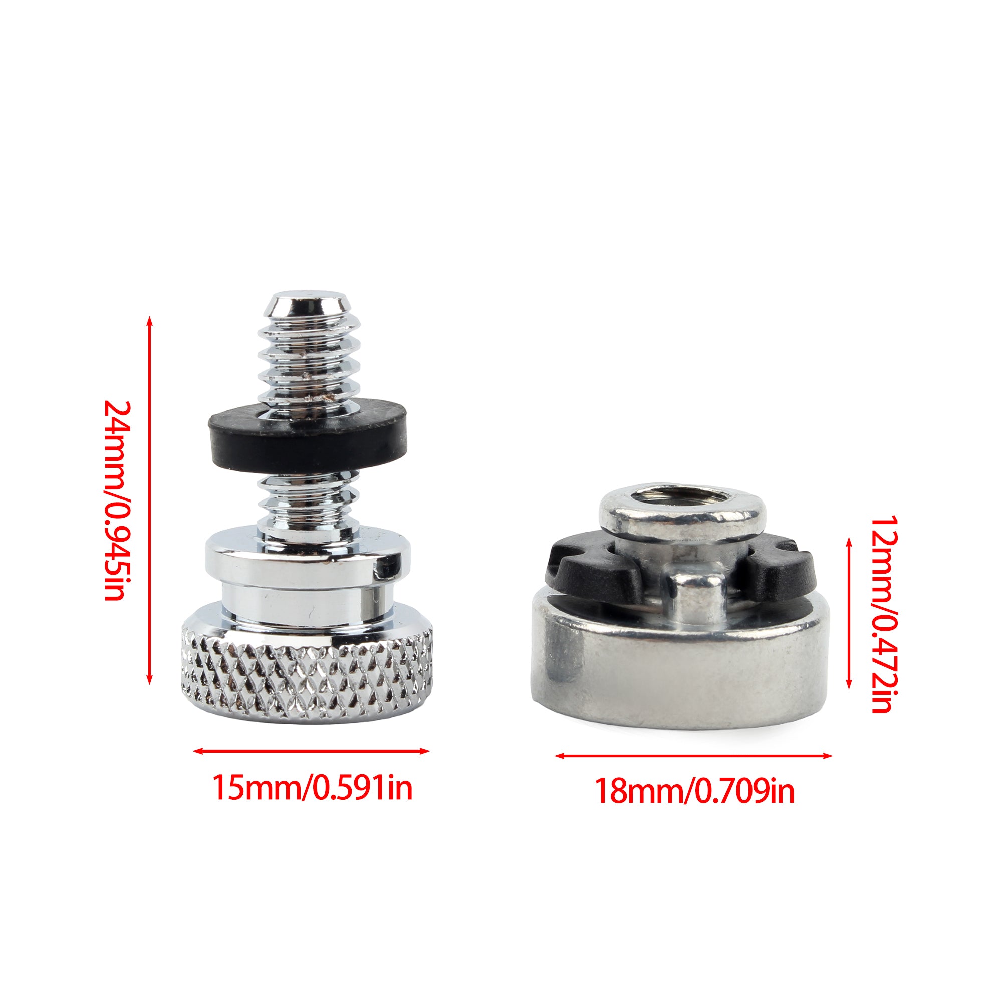 For Harley Sportster Touring Street Glide Motorcycle Seat Mount Bolt Screw Thread Seat Bolt saddle Screw Nut Mount Knob Cover