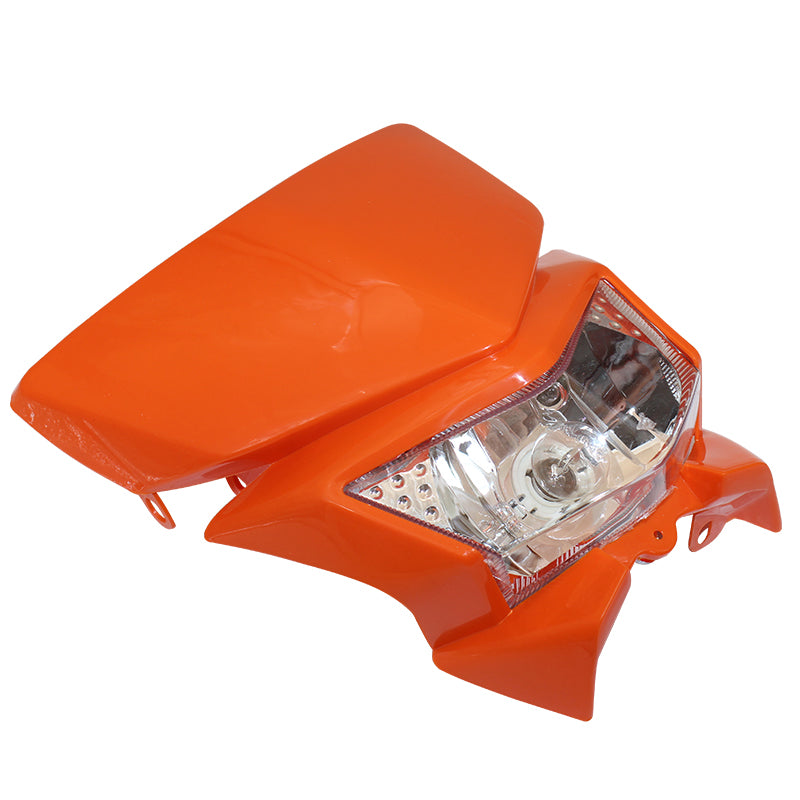 PowerMotor Motorcycle Headlight Headlamp Motorbike Mask Refires 35W 12V 4WD for KLX450 250 Dirt Bikes Motocross HL105 Halogen