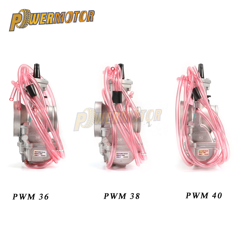 Carburetor Carb PWM 36 38 40mm for 125cc 250cc 2T 4T Racing Motorcycle Carburetor Scooter ATV Power Dirt Bike Carburetors Silver