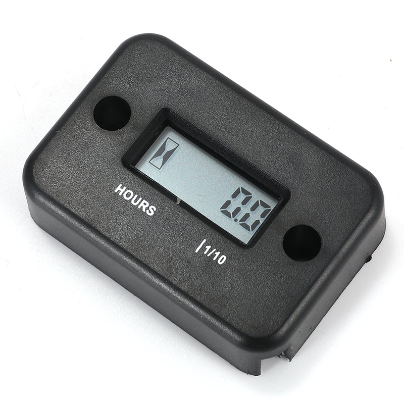 Motorcycle Inductive Digital Hour Meter Waterproof Engine Gauge Hour Meter LCD Display for Bike Motorcycle ATV Boat Offroad