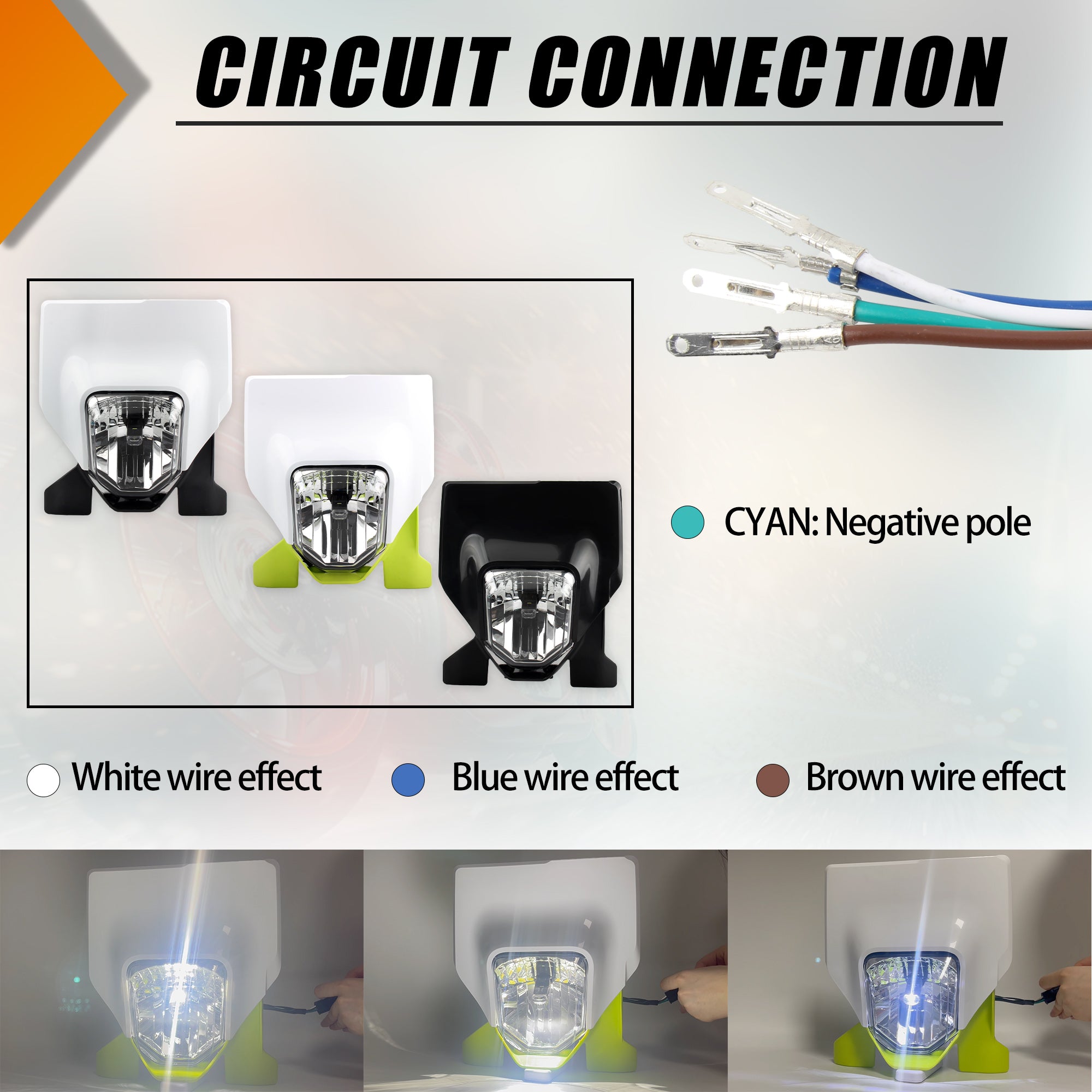 For Husqvarna 2024 Motorcycle LED Headlight Light Wick FC FE TC TE 125 300 300i 250 450 700 Motocross HeadLamp Parts Enduro