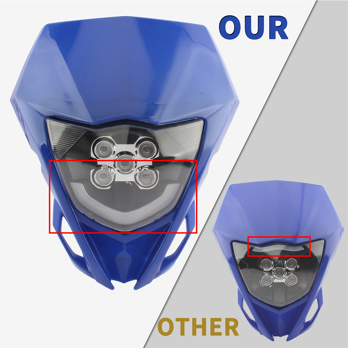 Cross Headlight Plate Motorcycle Headlights LED for Yamaha WR YZ 250F 250R 450F TTR WR FX MX Dirt Bike Enduro Motocross Fairing