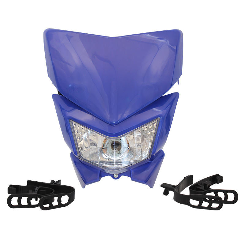 PowerMotor Motorcycle Headlight Headlamp Motorbike Mask Refires 35W 12V 4WD for KLX450 250 Dirt Bikes Motocross HL105 Halogen