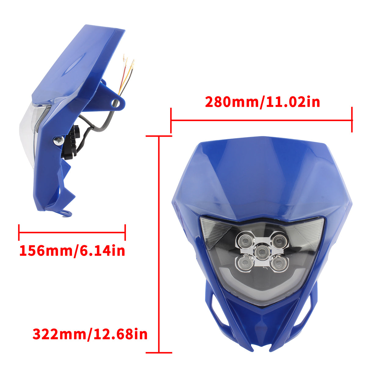 Cross Headlight Plate Motorcycle Headlights LED for Yamaha WR YZ 250F 250R 450F TTR WR FX MX Dirt Bike Enduro Motocross Fairing