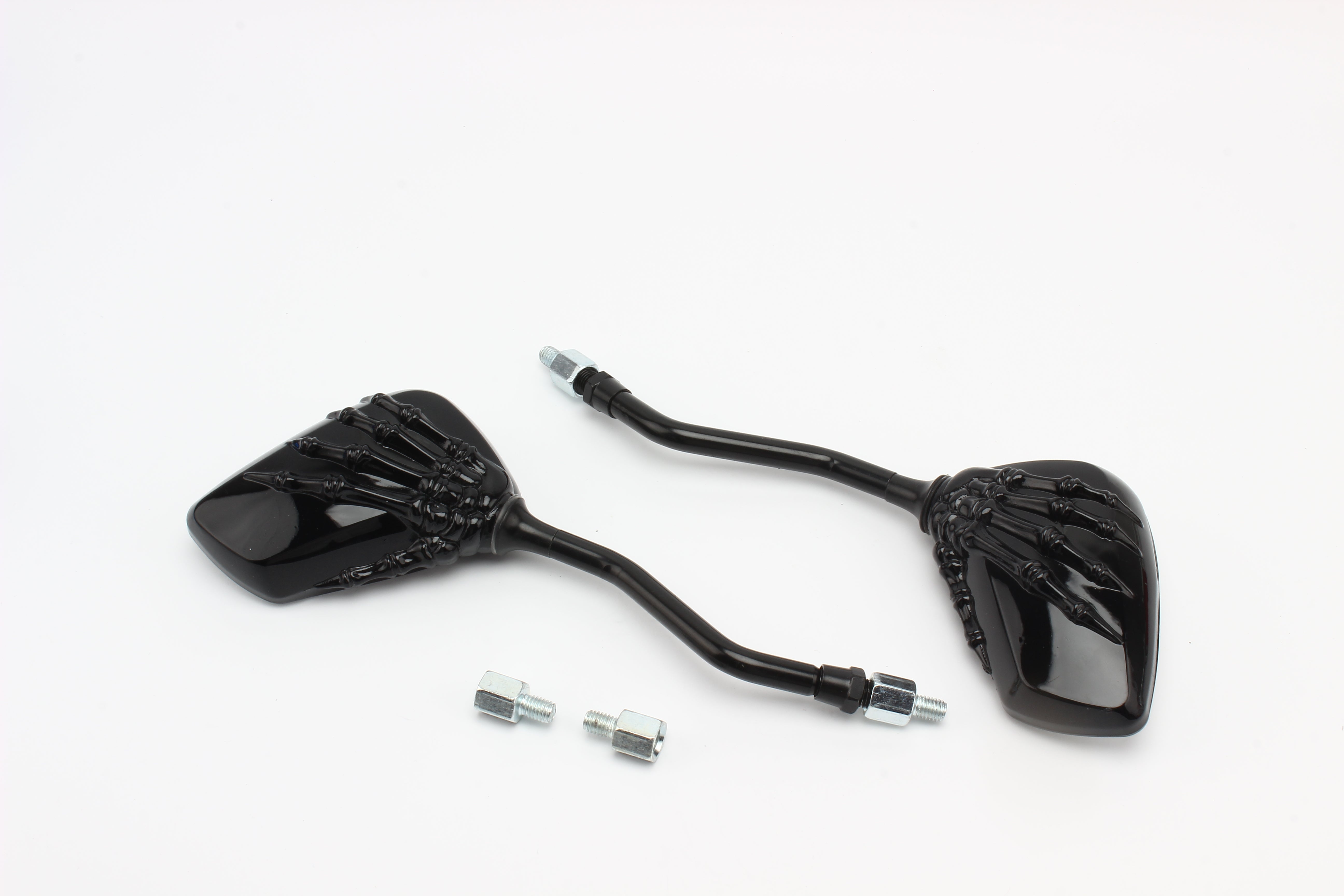 Universal Motorcycle Rearview Mirror With 8mm/10mm Screw Scooter Back Side Mirror Modification Skull Craw Refit Motorbike Side