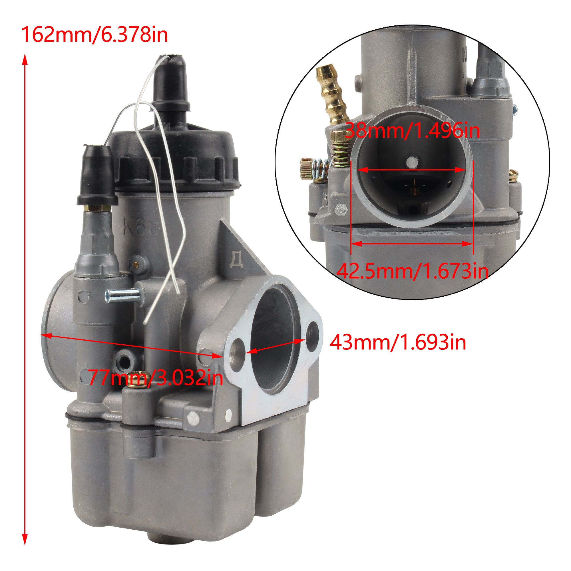 Motorcycle Carburetor K68 Upiter IZH Russia K68A PEKAR DNEPR URAL Motocross Carburetor Car by Moto Tuning Spare Parts