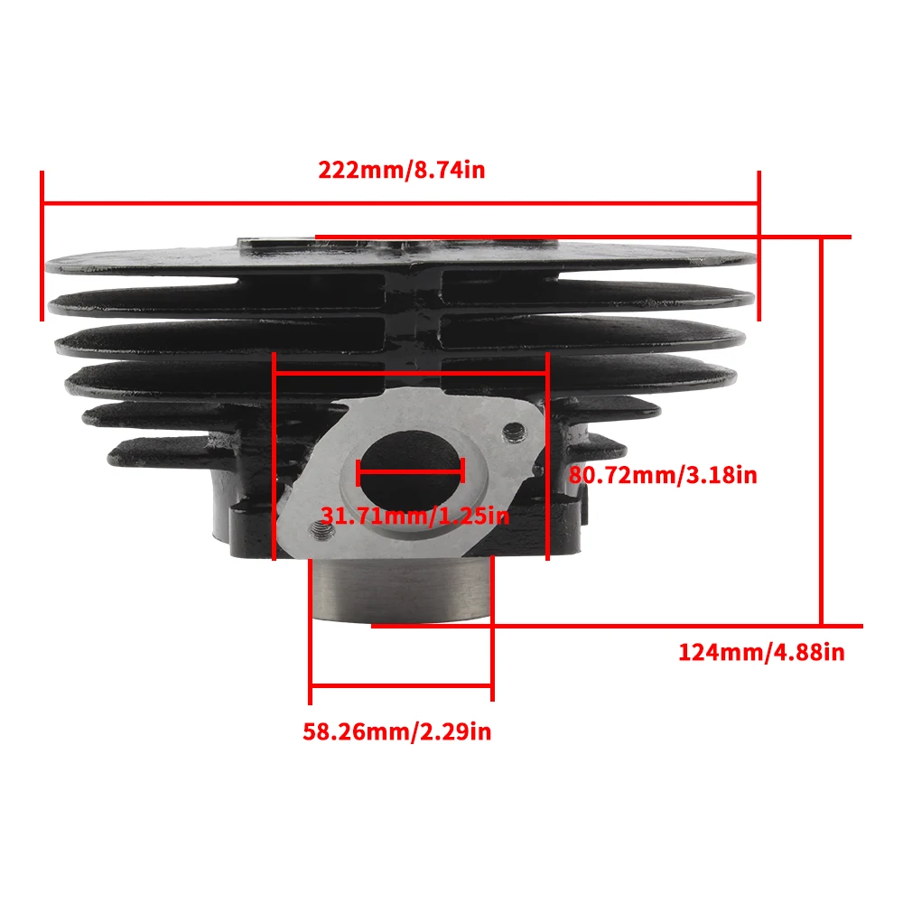 Motorcycle Engine Cylinder Jug Kit 66mm Diameter Piston Ring Set for Yamaha BLASTER YFZ ATV Enduro Motocross Metal Accessories